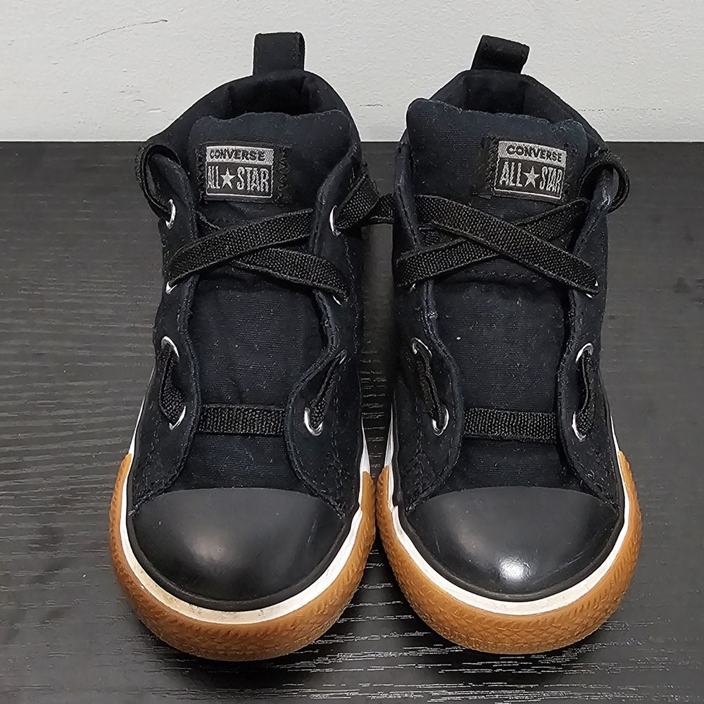 Converse Kids Black and Brown High-Top Sneakers